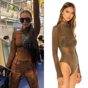 I.AM.GIA Kenzie Bodysuit‎ 2.0 Croc Animal Print Loud Streetwear NYC Small